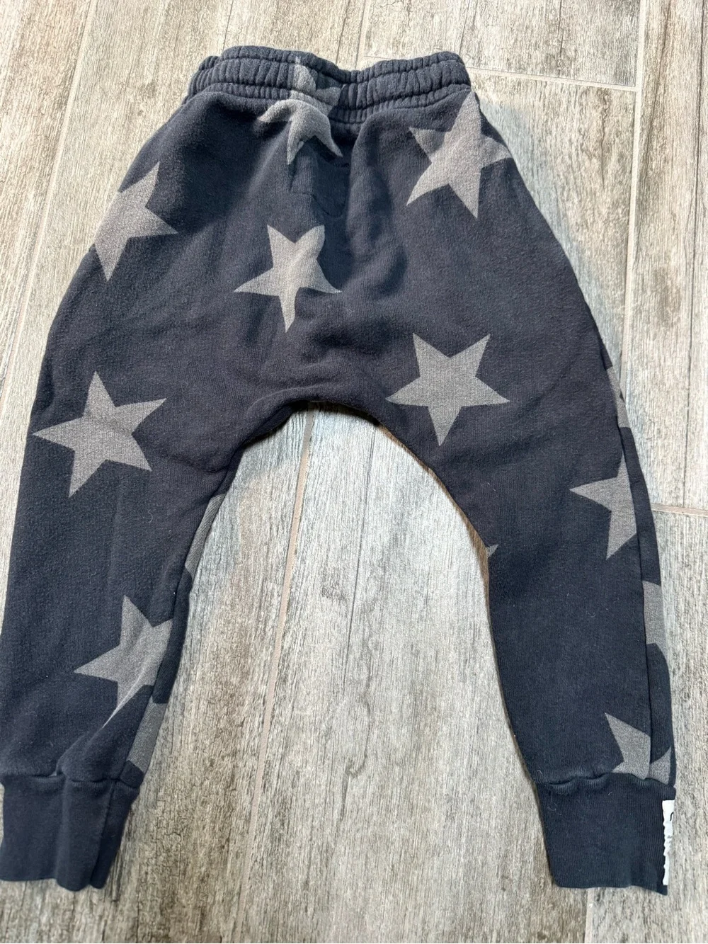 Nununu Toddler Black Star Baggy Jogger Pants - 2-3T